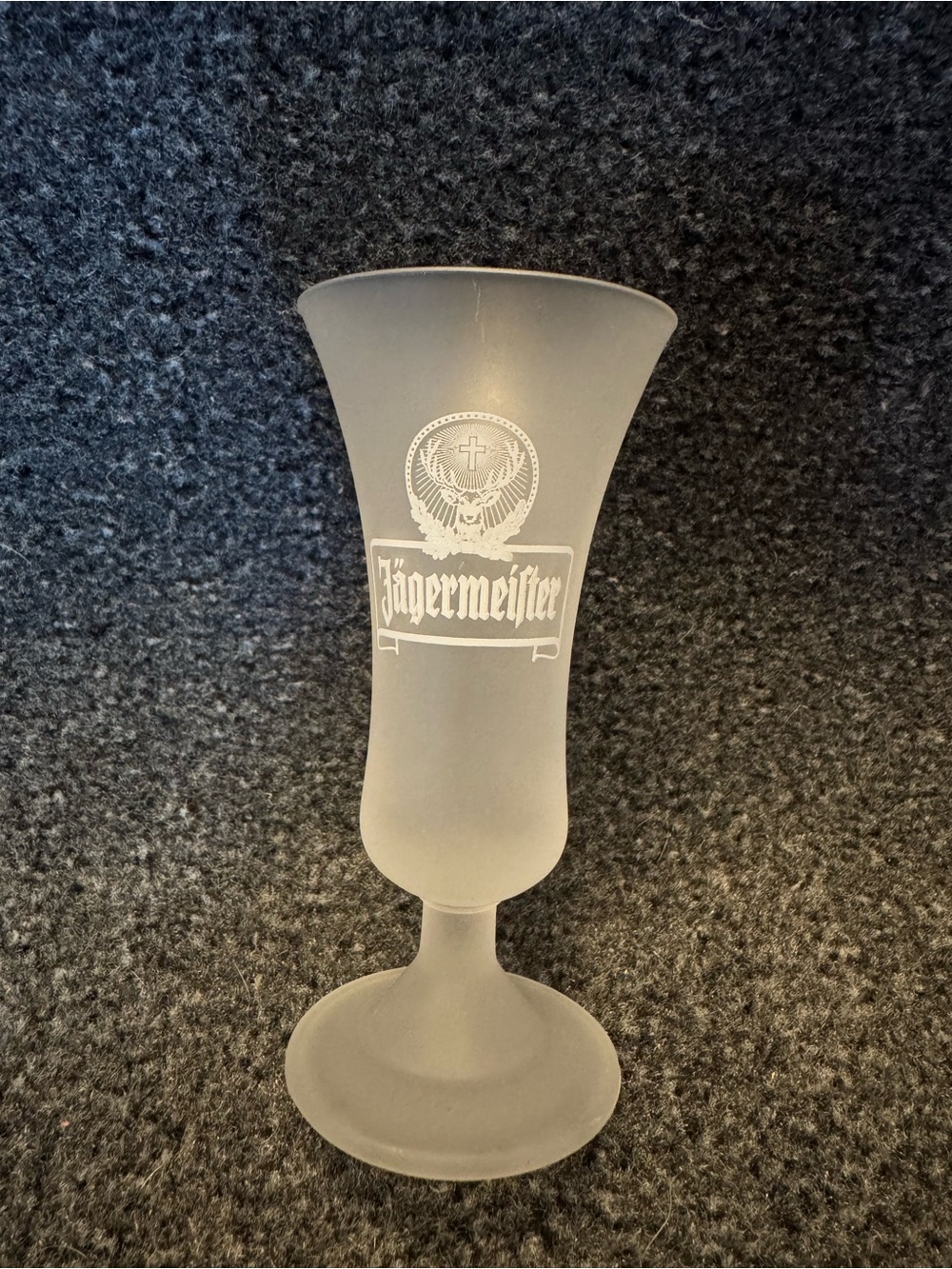 Jägermeister frosted footed cordial/goblet-style shot glass